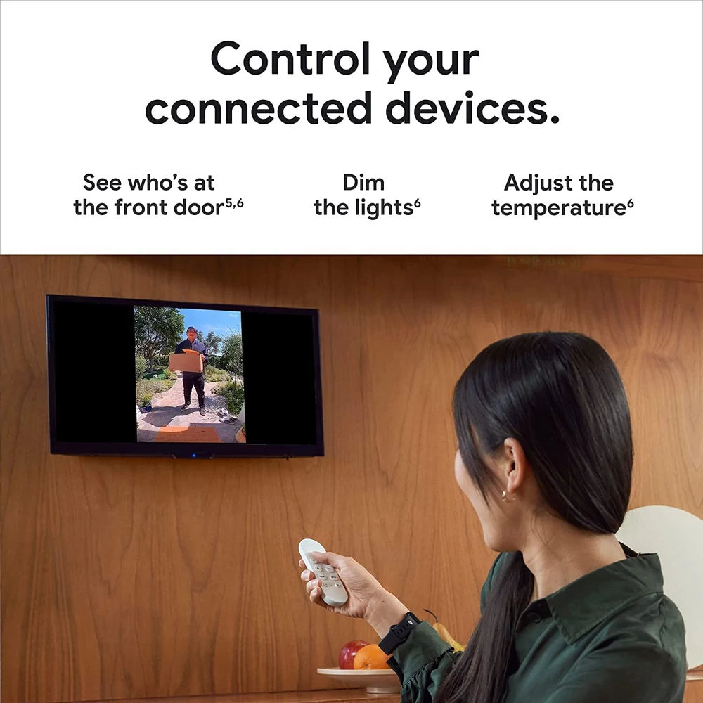 Google Chromecast + Google TV (4K) - Fehér (GA01919)