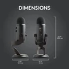 Blue Yeti Kit USB Mikrofon + Pop Filter - Fekete (988-000528)