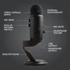 Blue Yeti Kit USB Mikrofon + Pop Filter - Fekete (988-000528)