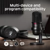 HyperX QuadCast mikrofon - Fekete/Piros (HX-MICQC-BK)