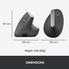 Logitech MX Vertical Advanced Ergonomic egér - Grafit (910-005448)