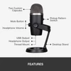Blue Yeti Nano USB mikrofon - Fekete (988-000401)