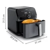 Tefal Easy Fry Mega Forrólevegős sütő - Fekete (EY855BE0)