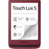 Kép 1/4 - PocketBook Touch Lux 5 e-Book olvasó - Rubint vörös (PB628-R-WW)