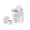 Braun Silk-épil 9 SensoSmart 9/890 epilátor + Bikini trimmer, 7 kiegészítő - Rózsa arany/Fehér (SES9890)