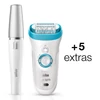 Braun Silk-épil 9 9-558 Bonus edition Wet&Dry vezeték nélküli epilátor 5 extrával + Arcepilátorral - Fehér/Türkiz (SE9558)