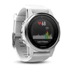 Garmin Fenix 5S okosóra - Ezüst lunetta/Fehér szíj (010-01685-00)