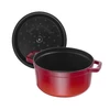 Staub Cocotte kerek fazék 24cm / 3,8 l , Öntöttvas - Meggypiros