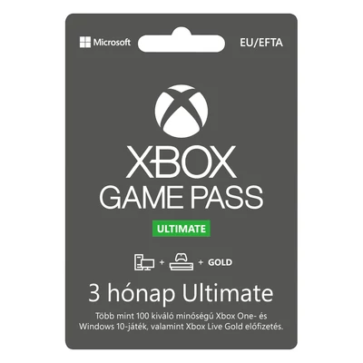 Microsoft XBOX Game Pass Ultimate 3 hónapos előfizetés (fizikai kártya)