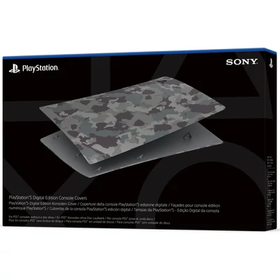 SONY PLAYSTATION®5 (PS5) Digital Cover (Gray Camouflage) DIGITÁLIS GÉPHEZ