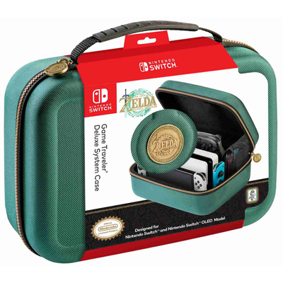 Nintendo Switch Nacon Deluxe System Case Zelda Tears of The Kingdom Green (NNS61G)
