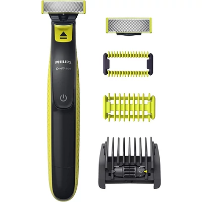 Philips OneBlade QP2520/30 (5 az 1-ben állítható fésű + testfésű + bőrvédő) - Fekete/Zöld