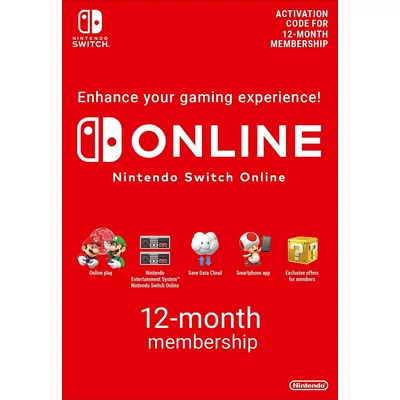 Nintendo Switch Online 12 hónapos előfizetés (Digitális kód)