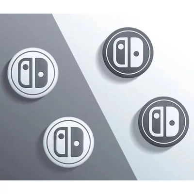 Nintendo Switch Analóg kar védőgumi Switch Logo Szürke/Fehér