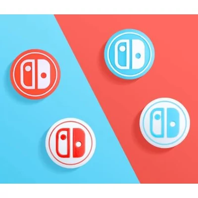 Nintendo Switch Analóg kar védőgumi Switch Logo Piros/Kék