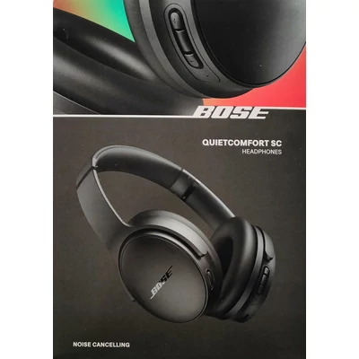 Bose QuietComfort SC aktív zajszűrős bluetooth fejhallgató (ÚJ, 2023) - Fekete