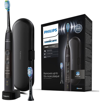 Philips HX9601/02 Sonicare ExpertClean 7300 elektromos fogkefe + Utazótok - Fekete