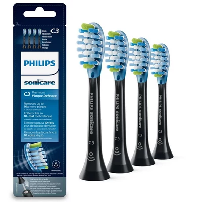 Philips HX9044/33 Sonicare C3 Premium Plaque Defence fogkefe pótfej 4db - Fekete