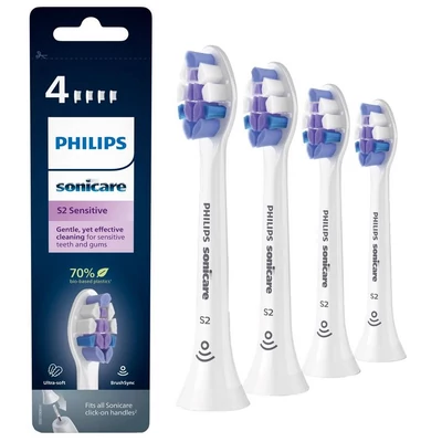 Philips HX6054/10 Sonicare S2 Senstive Extra Soft fogkefe pótfej 4db - Fehér