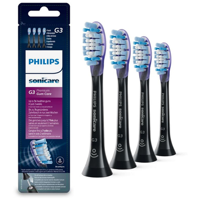 Philips HX9054/33 Sonicare G3 Premium Gum Care fogkefe pótfej 4db - Fekete