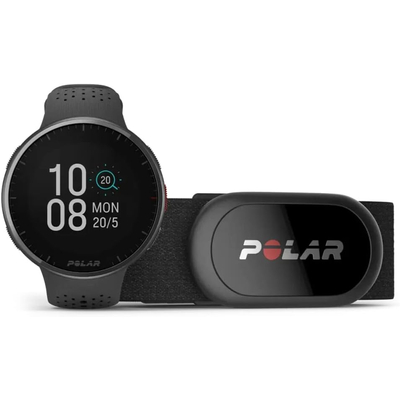 Polar Pacer Pro sport óra, S/L méret + Polar H10 M-XXL mellkaspánt - Fekete (900107610)