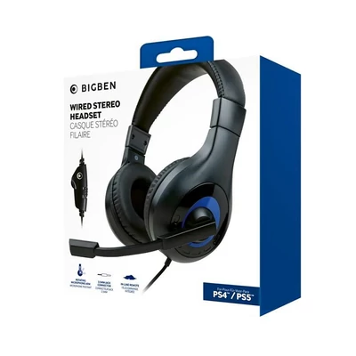 Bigben Wired Stereo Headset - Fekete