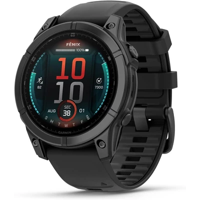 Garmin Fenix E Amoled rozsdamentes acél okosóra 47mm - Fekete/Sötét Szürke (010-03025-01)
