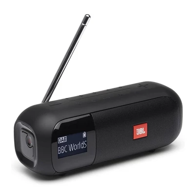JBL Tuner 2 hordozható Bluetooth hangszóró rádióval - Fekete (JBLTUNER2BLK)
