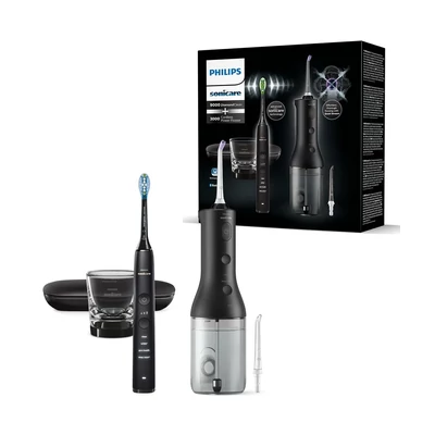 Philips HX3886/43 Sonicare DiamondClean 9000 szónikus fogkefe + Power Flosser fogköztisztító-Fekete