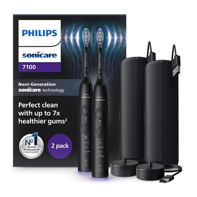 Philips HX7429/03 Sonicare 7100 elektromos fogkefe - Fekete+Fekete