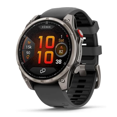 Garmin Fenix 8 Pro Amoled Sapphire okosóra 47mm - Titánium Fekete/Szürke (010-03198-11)