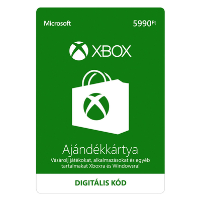 5990 forintos Microsoft XBOX ajándékkártya digitális kód