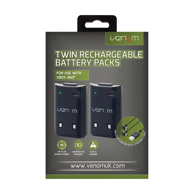 Venom Twin Rechargeable Battery Packs (Xbox 360)
