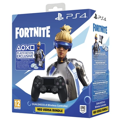 Sony DualShock 4 Controller Jet Black (V2) Fortnite Neo Versa Bundle (PS4)