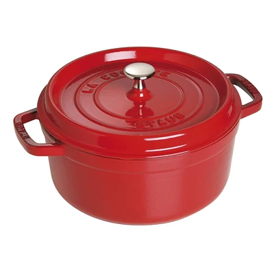 Staub Cocotte kerek, öntöttvas fazék 24cm / 3,8L - Piros (1102406)