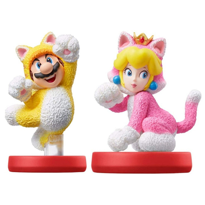 Amiibo Cat Mario &amp; Cat Peach kiegészítő figura