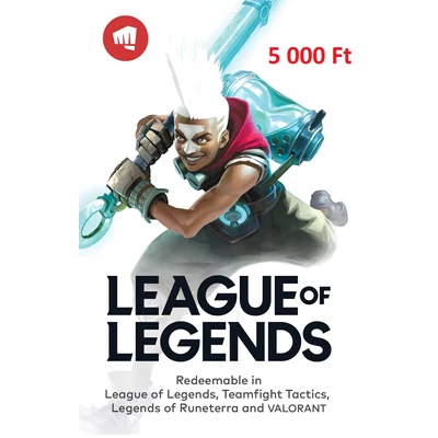 Riot Games feltöltőkártya 5000 Ft