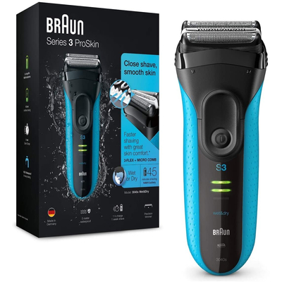Braun Series 3 ProSkin 3040S Wet &amp;amp; Dry borotva - Fekete/Kék