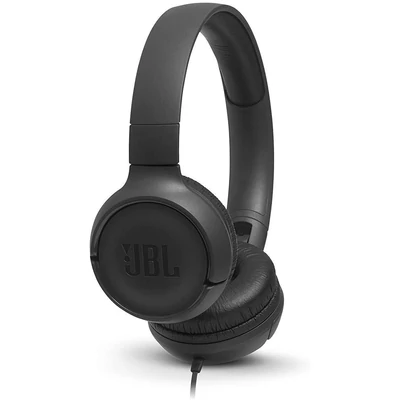 JBL Tune 500 vezetékes fejhallgató - Fekete (JBLT500BLK)