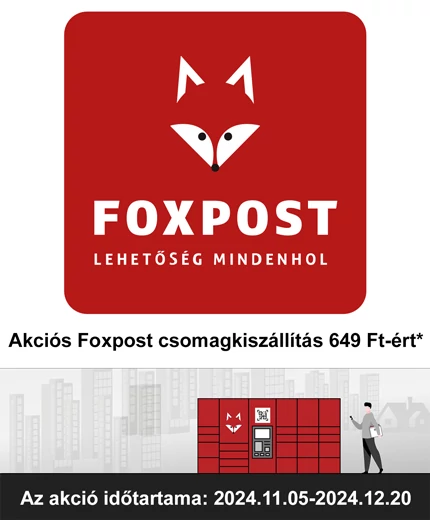  Foxpost csomagkiszállítás 649 Ft-ért*