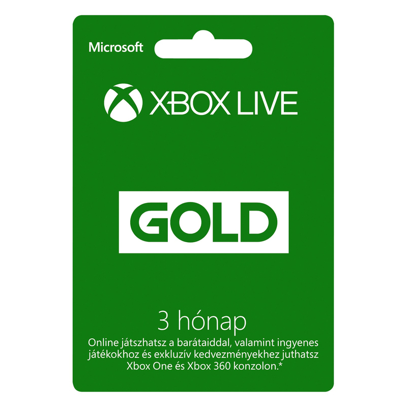 Microsoft XBOX Live Gold 3 hónapos előfizetés