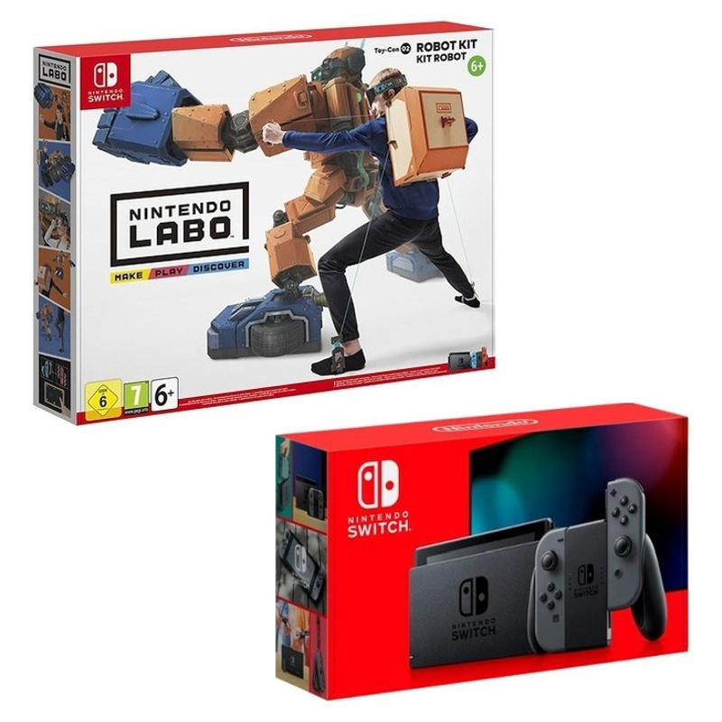 Nintendo Switch (2019) (Szürke) + Labo Robot Kit