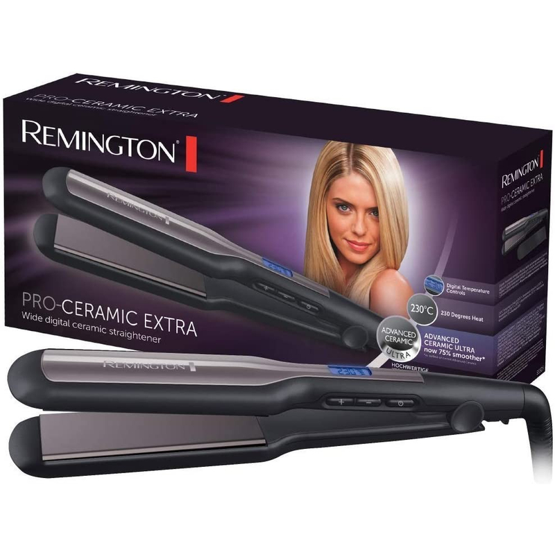 Remington S5525 Pro Ceramic Extra széles hajvasaló - Fekete/Lila