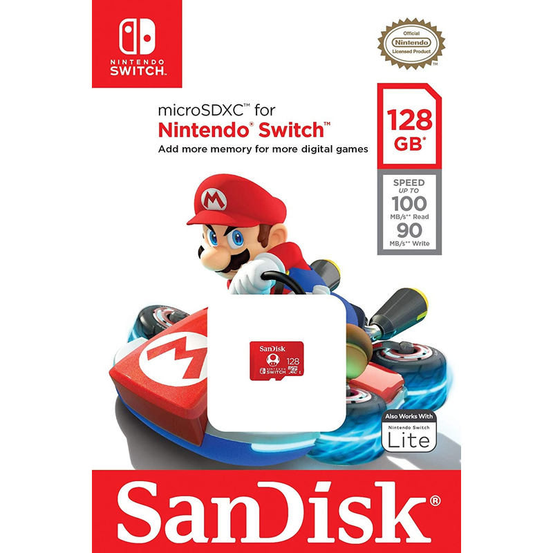 Sandisk Nintendo Switch Micro SDXC 128GB UHS-I U3 (SDSQXAO-128G-GNCZN)