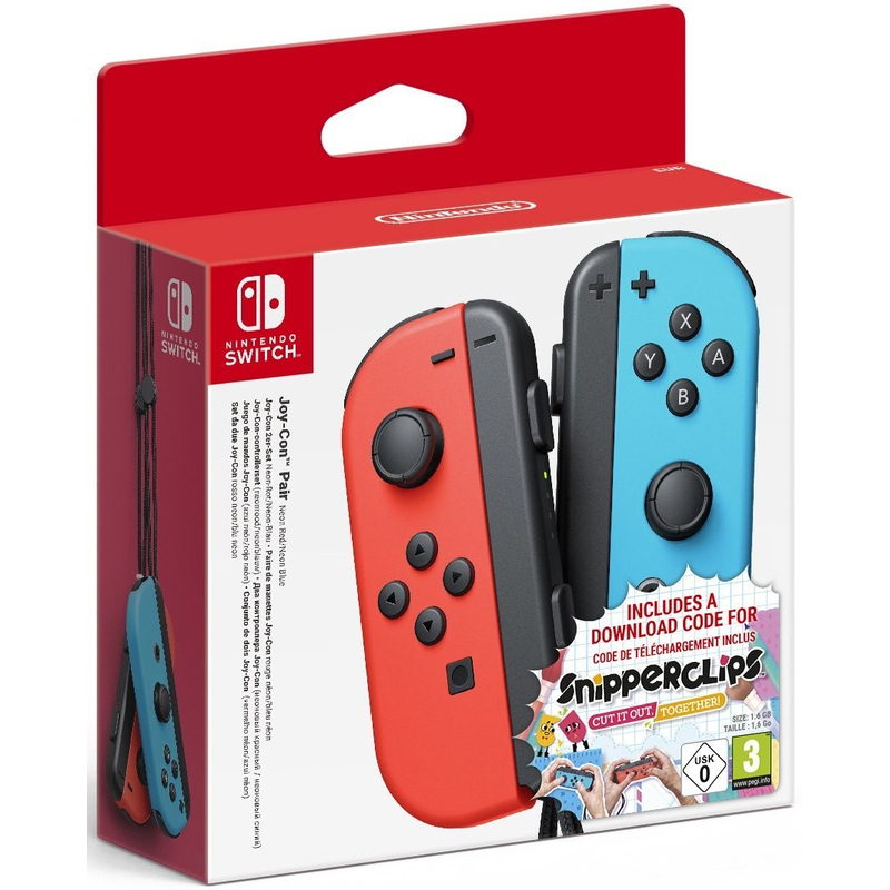 Nintendo Switch Joy-Con Pair (Piros-Kék) + Snipperclips játék