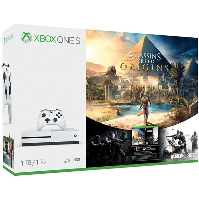 Xbox One S 500GB Slim fehér + Assassin's Creed Origins játék