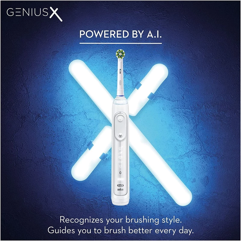 Oral-B Genius X elektromos fogkefe Cross Action fejjel - Fehér