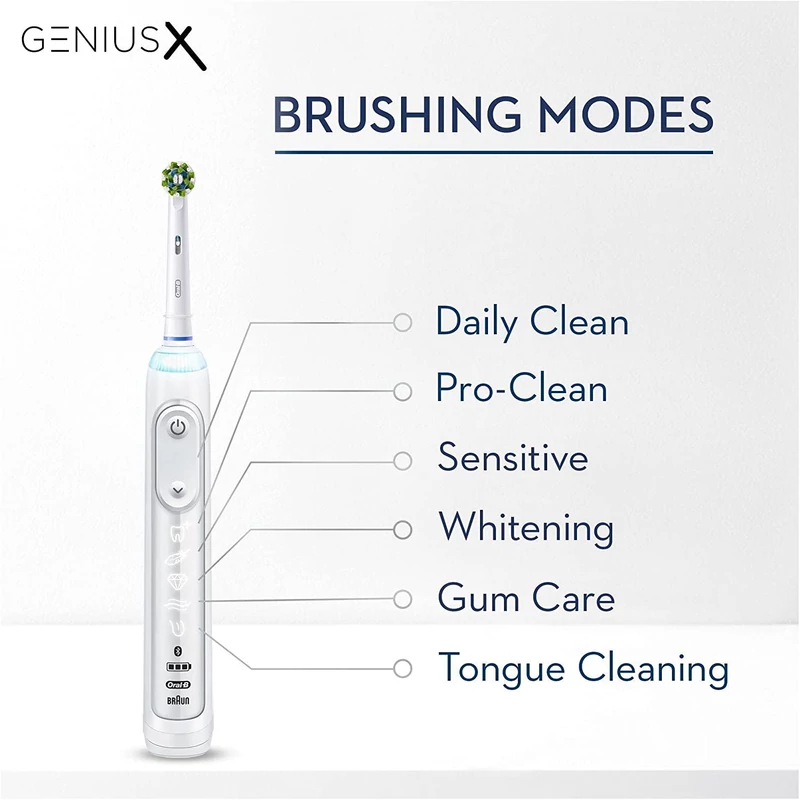 Oral-B Genius X elektromos fogkefe Cross Action fejjel - Fehér