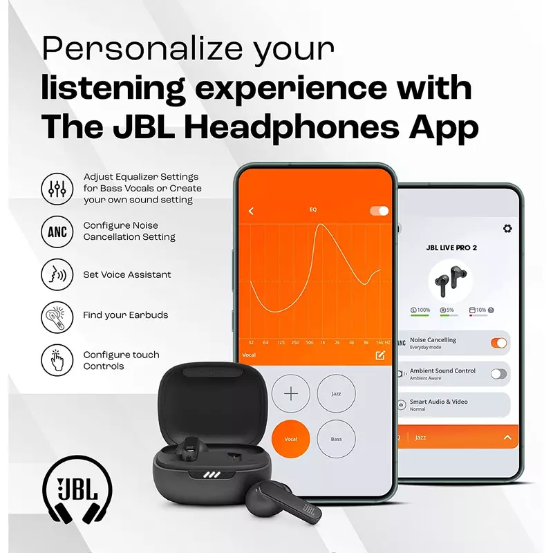 JBL Live Pro 2 TWS fülhallgató - Fekete (JBLLIVEPRO2TWSBLK)