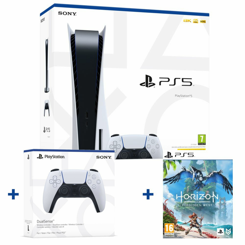 Sony PlayStation®5 (PS5) + Választható Sony PS5 tartozék + Választható Sony PS5 játékszoftver